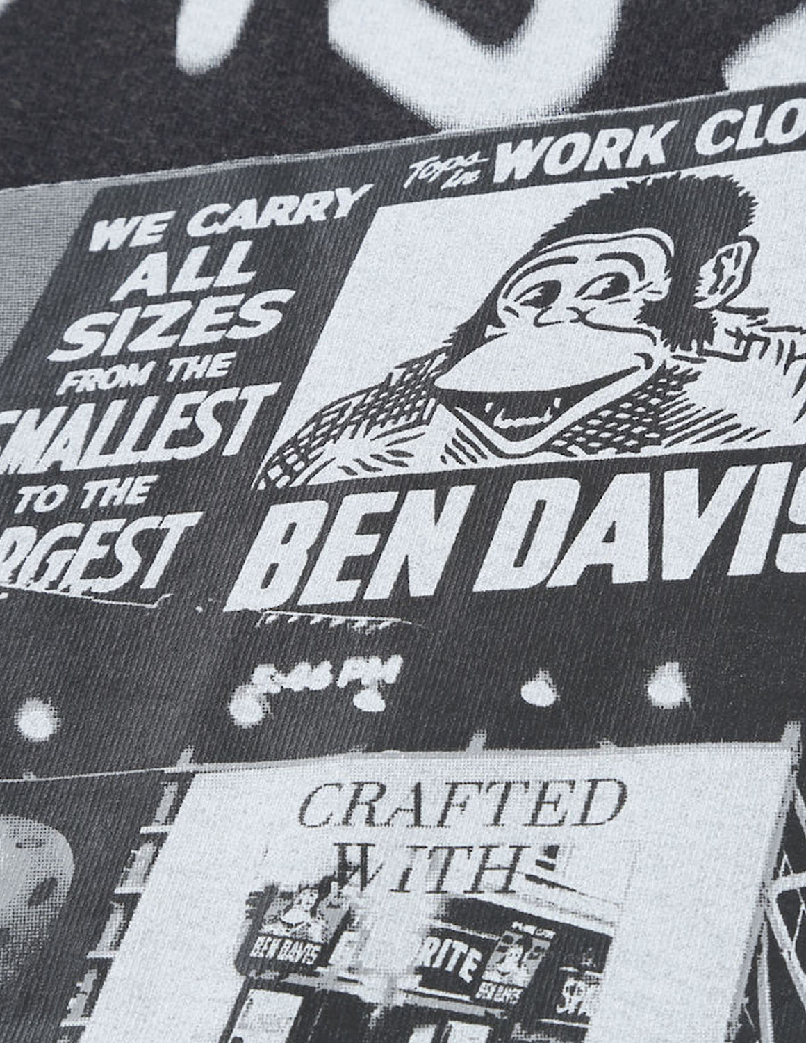 大きいサイズ 半袖Tシャツ カットソー メンズ  BEN DAVIS(ベン デイビス) ビルボードヴィンテージ パウダーブリーチ加工 バックプリント 3L 4L 5L 6L カジュアル | BEN DAVIS | 05