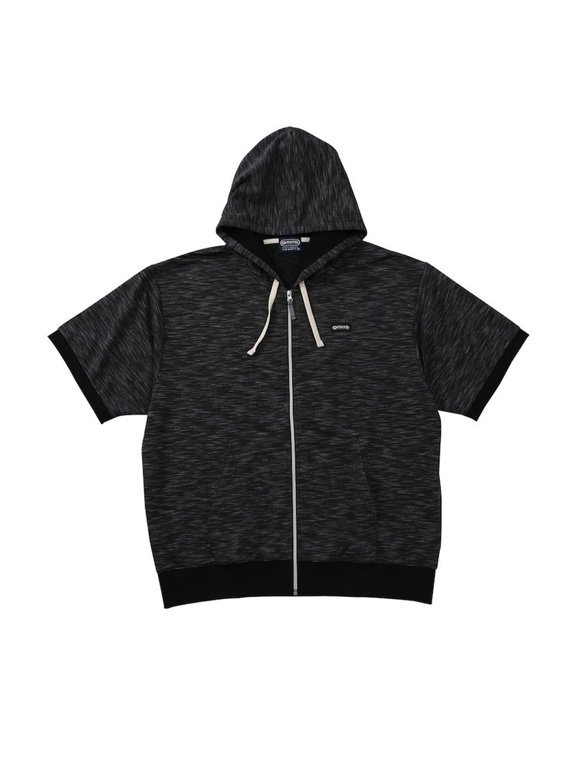 大きいサイズ OUTDOOR PRODUCTS(アウトドア プロダクツ) メンズ 半袖 迷彩 パーカー フルジップ フード リブ ワッペン プリント 裏毛 3L 4L 5L 6L 7L 8L | OUTDOOR PRODUCTS | 02