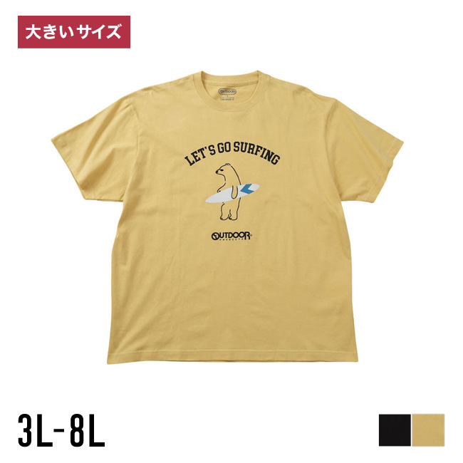 大きいサイズ 半袖Tシャツ カットソー メンズ OUTDOOR PRODUCTS(アウトドア プロダクツ) プリント 天竺 3L 4L 5L 6L 7L 8L | OUTDOOR PRODUCTS