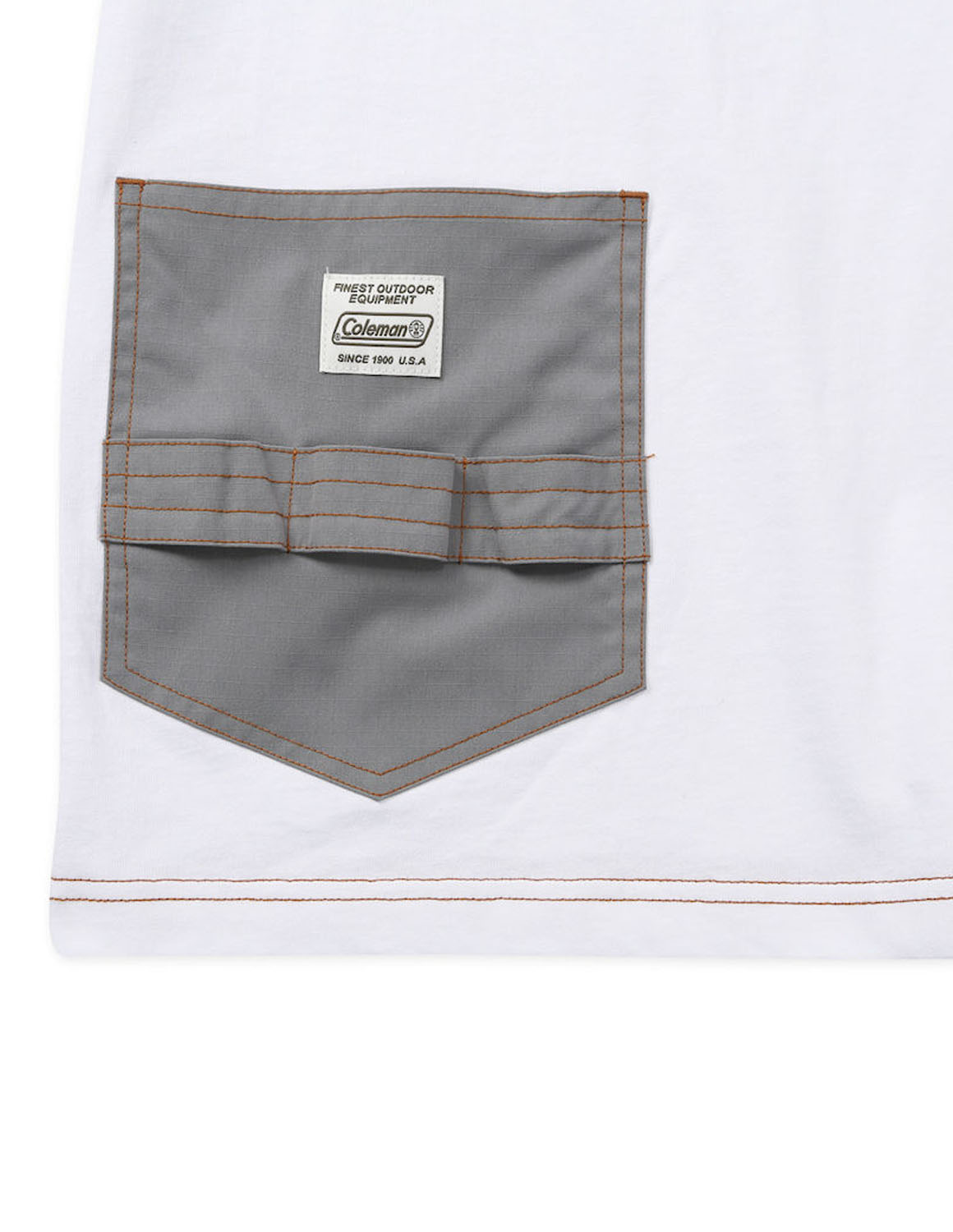 大きいサイズ 半袖Tシャツ カットソー メンズ  Coleman(コールマン) USAコットン 胸ポケット バックポケット 刺繍 3L 4L 5L 6L 8L カジュアル 白 灰色 春 夏 秋 | Coleman | 08