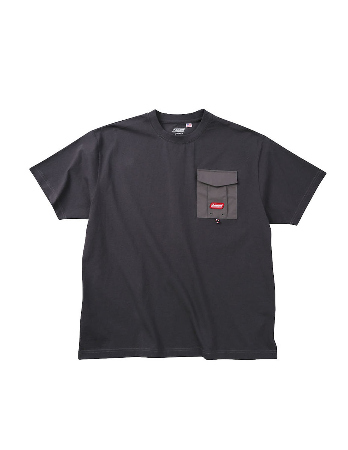 大きいサイズ 半袖Tシャツ カットソー メンズ  Coleman(コールマン) USAコットン 胸ポケット ランタンバックプリント 3L 4L 5L 6L 8L カジュアル 茶色 灰色 | Coleman | 02