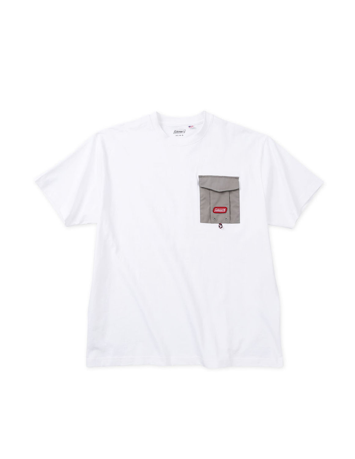 大きいサイズ 半袖Tシャツ カットソー メンズ  Coleman(コールマン) USAコットン 胸ポケット ヒストリーバックプリント 3L 4L 5L 6L 8L カジュアル 白 茶色 黒 | Coleman | 01