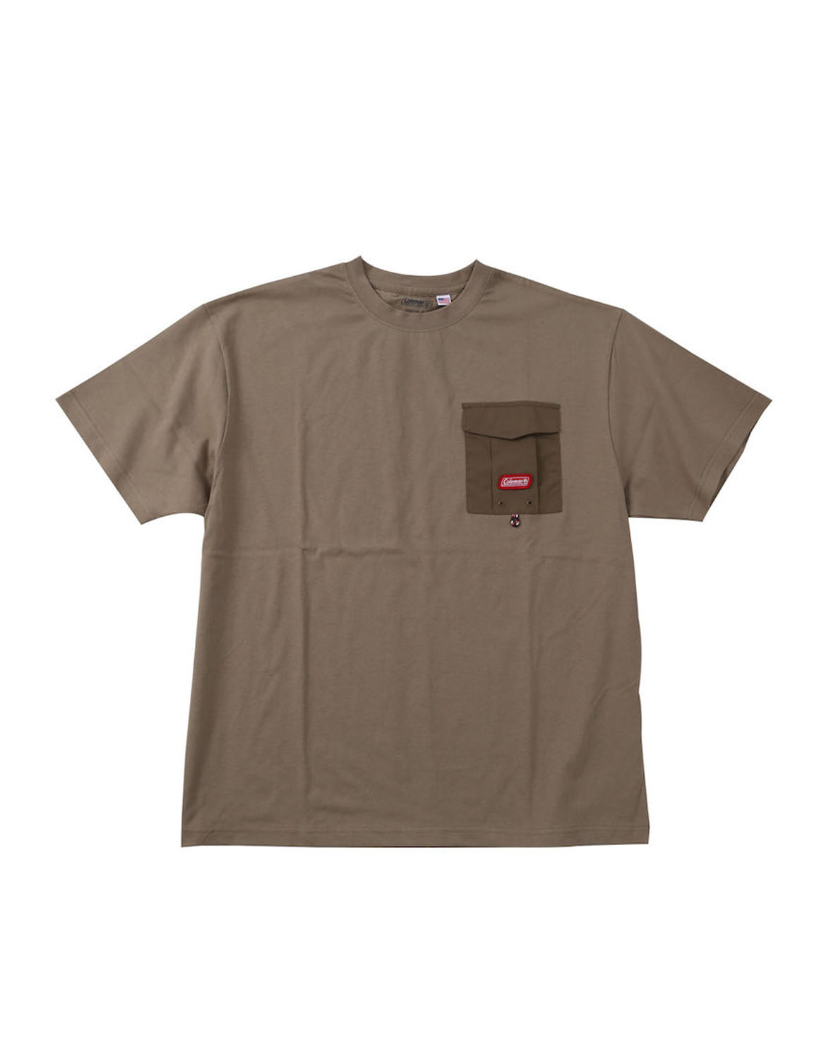大きいサイズ 半袖Tシャツ カットソー メンズ  Coleman(コールマン) USAコットン 胸ポケット ヒストリーバックプリント 3L 4L 5L 6L 8L カジュアル 白 茶色 黒 | Coleman | 02