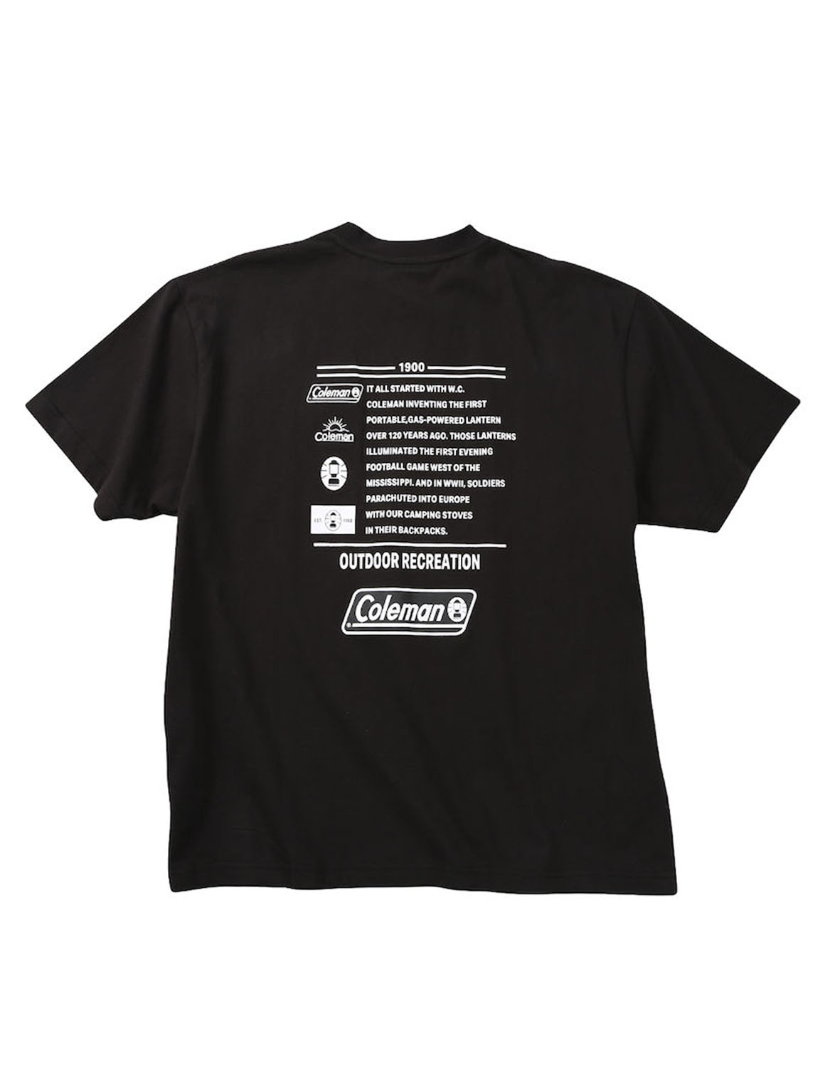 大きいサイズ 半袖Tシャツ カットソー メンズ  Coleman(コールマン) USAコットン 胸ポケット ヒストリーバックプリント 3L 4L 5L 6L 8L カジュアル 白 茶色 黒 | Coleman | 04