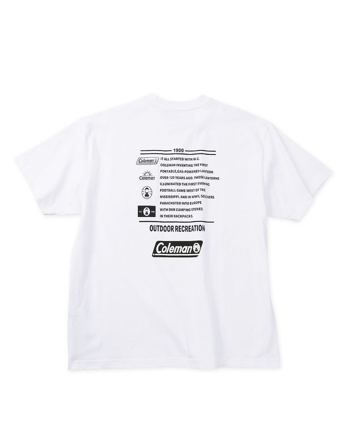 大きいサイズ 半袖Tシャツ カットソー メンズ  Coleman(コールマン) USAコットン 胸ポケット ヒストリーバックプリント 3L 4L 5L 6L 8L カジュアル 白 茶色 黒 | Coleman | 05