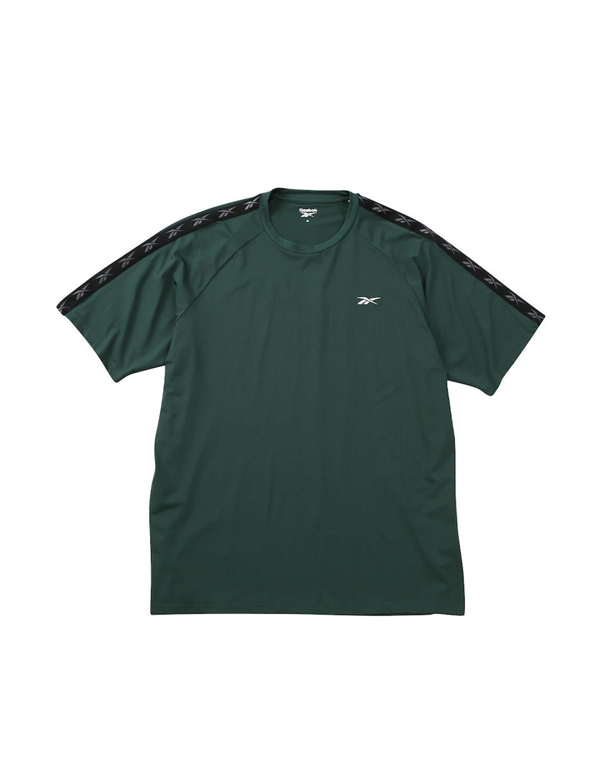 大きいサイズ 半袖Tシャツ メンズ 袖ラインテープ  Reebok(リーボック) 吸水速乾 接触冷感 UVカット ストレッチ デオドラントテープ メッシュ バックプリント | Reebok | 02