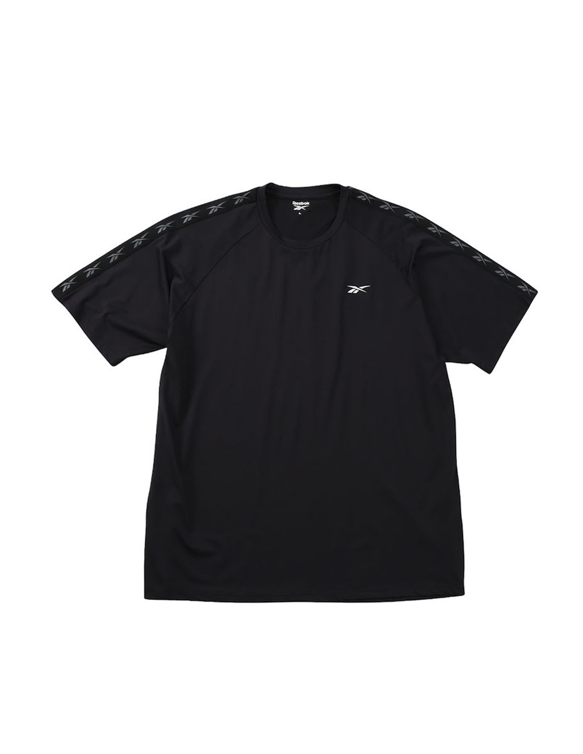 大きいサイズ 半袖Tシャツ メンズ 袖ラインテープ  Reebok(リーボック) 吸水速乾 接触冷感 UVカット ストレッチ デオドラントテープ メッシュ バックプリント | Reebok | 03
