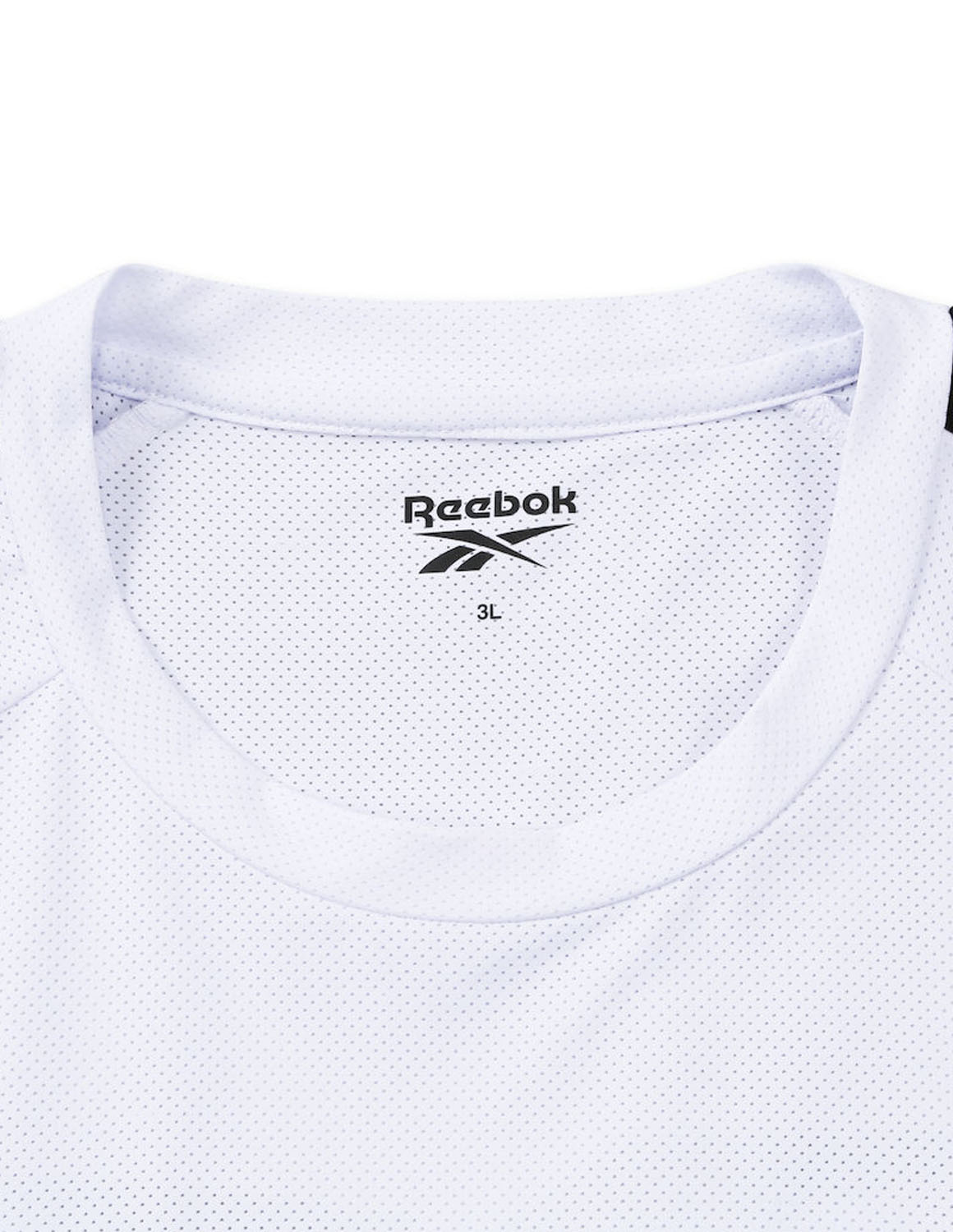 大きいサイズ 半袖Tシャツ メンズ 袖ラインテープ  Reebok(リーボック) 吸水速乾 接触冷感 UVカット ストレッチ デオドラントテープ メッシュ バックプリント | Reebok | 04