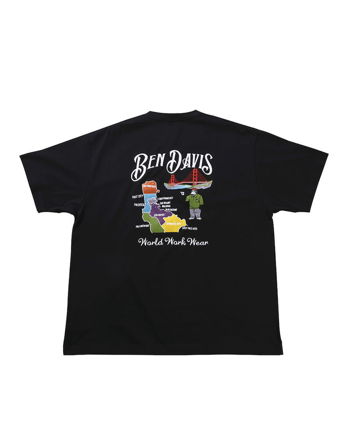 大きいサイズ 半袖Tシャツ カットソー メンズ  BEN DAVIS(ベン デイビス) スーベニア 刺繍 3L 4L 5L 6L カジュアル 緑 黒 春 夏 秋 | BEN DAVIS | 02