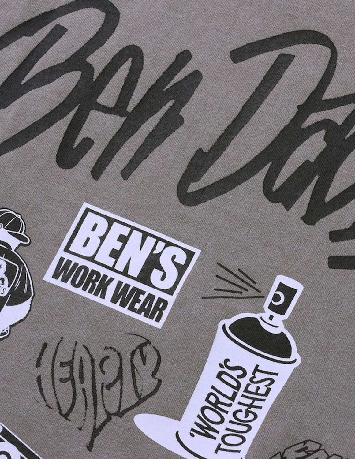 大きいサイズ 半袖Tシャツ カットソー メンズ  BEN DAVIS(ベン デイビス) バリアスモチーフ ヴィンテージ パウダーブリーチ加工 3L 4L 5L 6L カジュアル | BEN DAVIS | 08