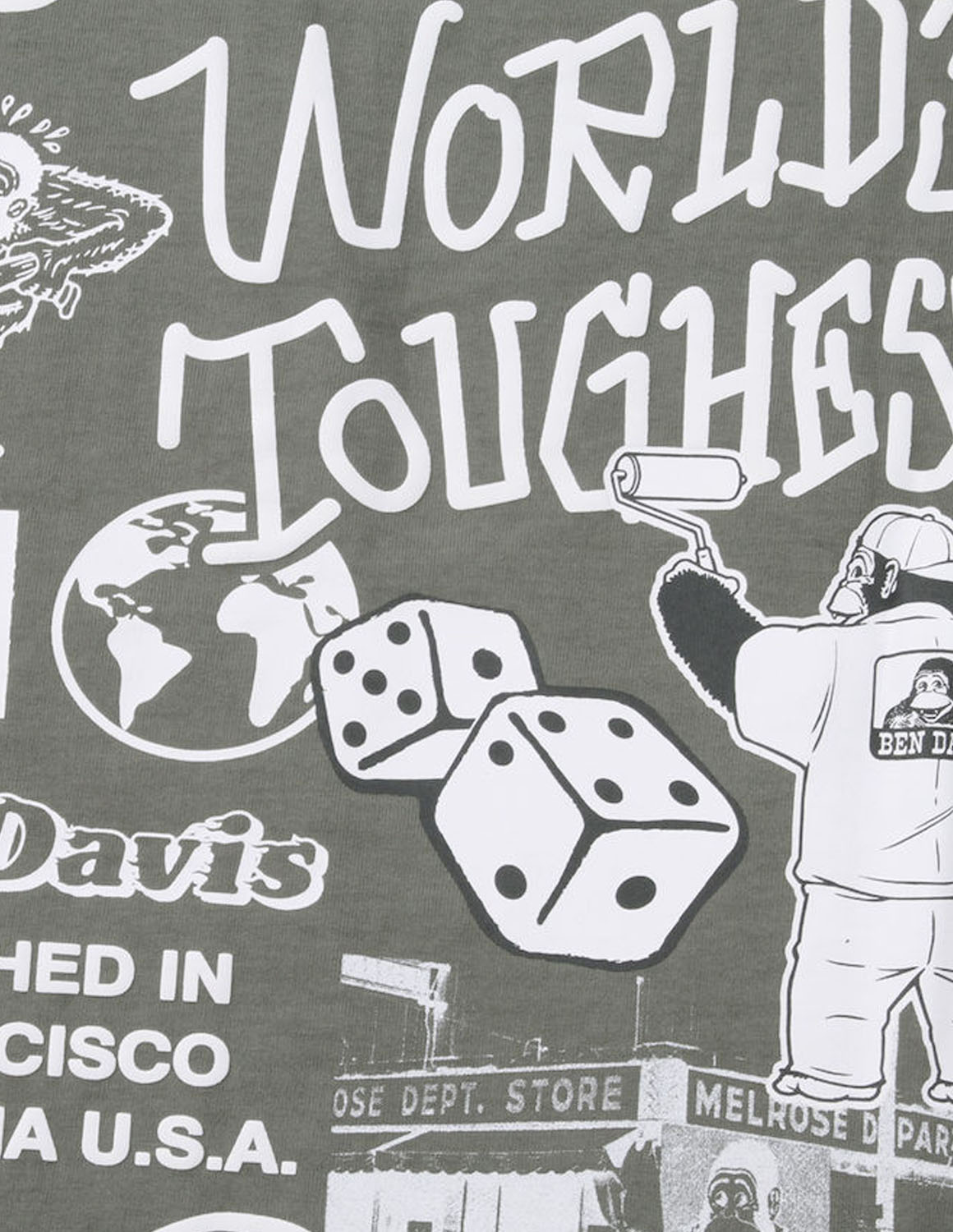 大きいサイズ 長袖T&半袖Tシャツ カットソー メンズ BEN DAVIS(ベン デイビス) バックプリント レイヤード 3L 4L 5L 6L カジュアル 白 緑 黒 春 夏 秋 冬 | BEN DAVIS | 10