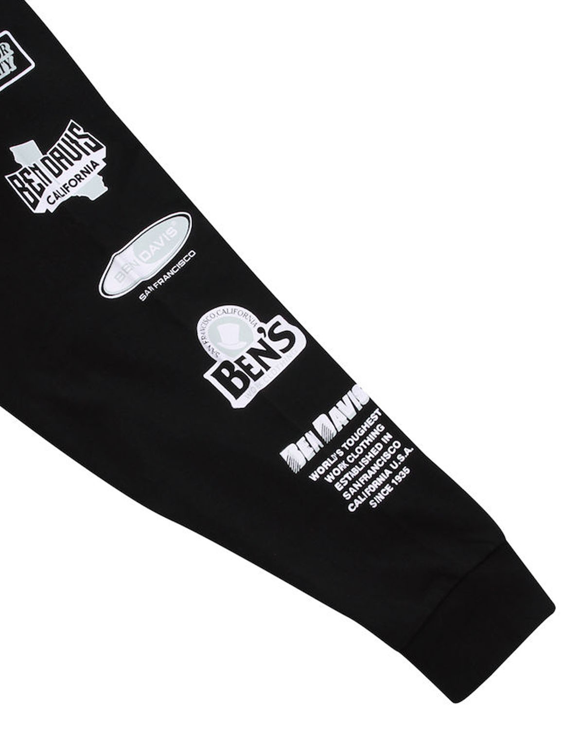 大きいサイズ 長袖T&半袖Tシャツ カットソー メンズ BEN DAVIS(ベン デイビス) バックプリント レイヤード 3L 4L 5L 6L カジュアル 白 緑 黒 春 夏 秋 冬 | BEN DAVIS | 15