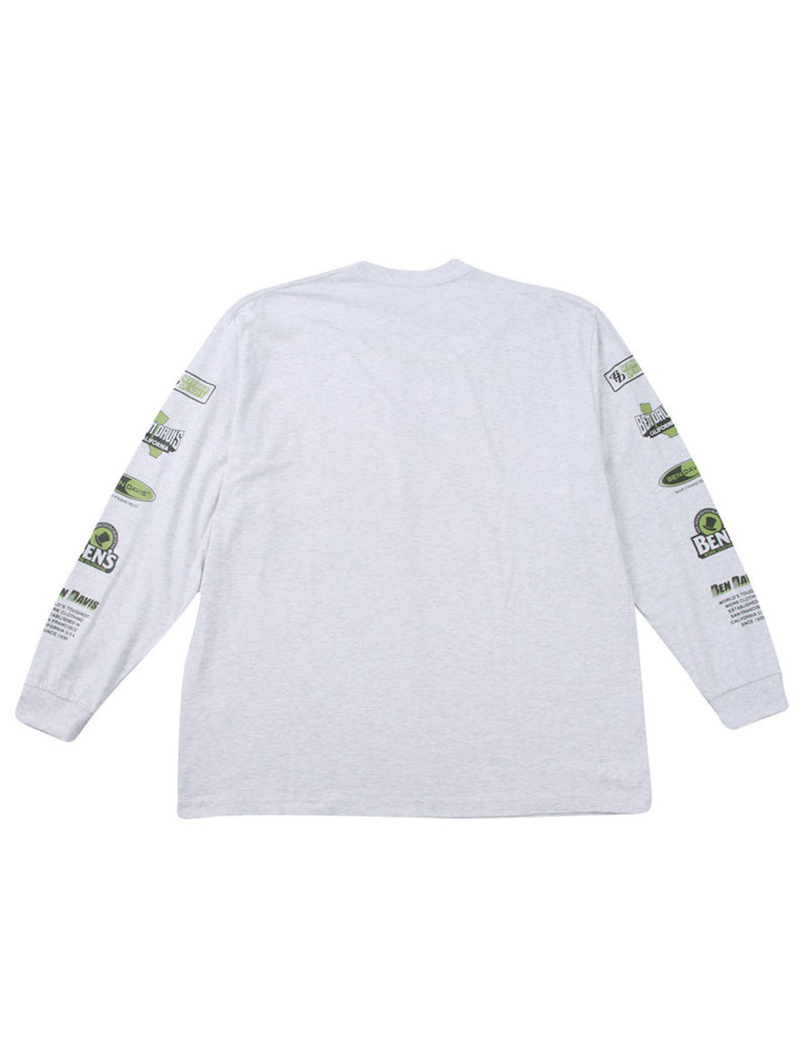 大きいサイズ 長袖T&半袖Tシャツ カットソー メンズ BEN DAVIS(ベン デイビス) バックプリント レイヤード 3L 4L 5L 6L カジュアル 白 緑 黒 春 夏 秋 冬 | BEN DAVIS | 16