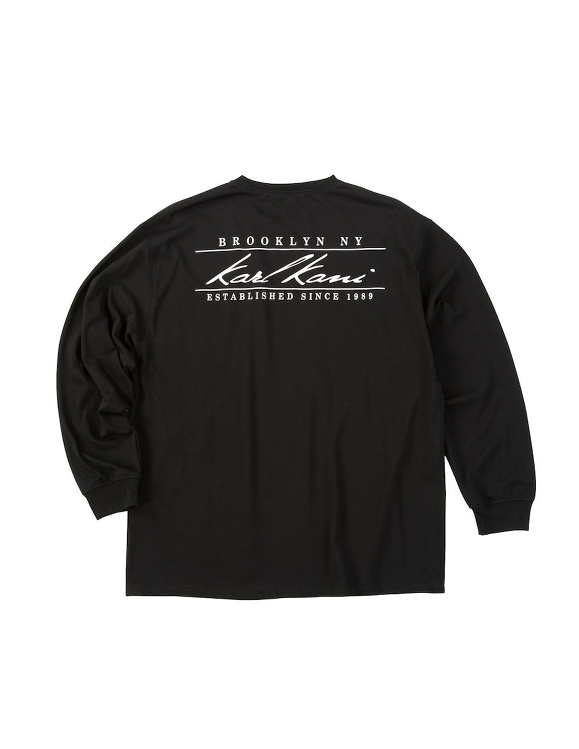 大きいサイズ 長袖Tシャツ カットソー メンズ 天竺 KARL KANI(カール カナイ) バックプリント 袖口リブ 3L 4L 5L 6L 8L カジュアル 白 黒 春 秋 冬 | Karl Kani | 02