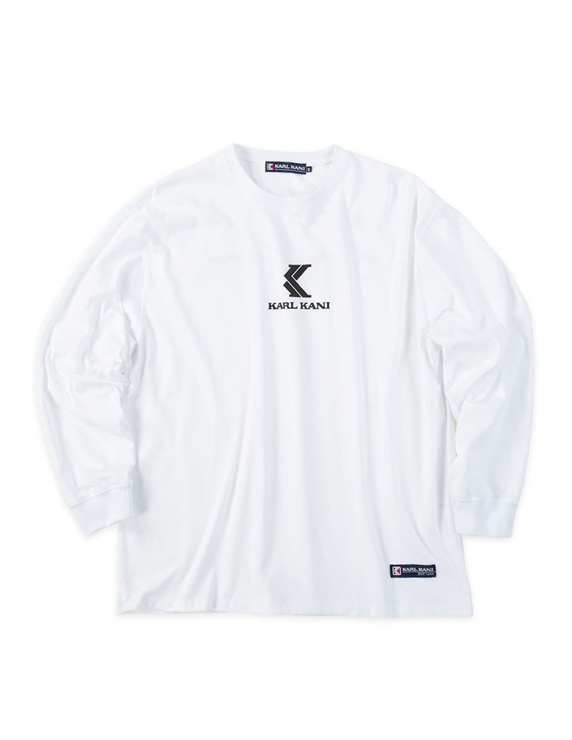 大きいサイズ 長袖Tシャツ カットソー メンズ 天竺 KARL KANI(カール カナイ) バックプリント 袖口リブ 3L 4L 5L 6L 8L カジュアル 白 黒 春 秋 冬 | Karl Kani | 05