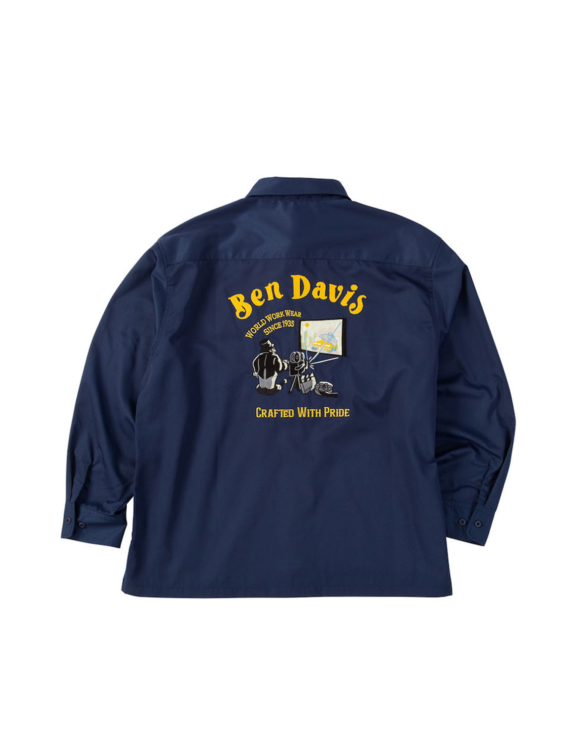 【大きいサイズ メンズ】BEN DAVIS(ベン デイビス)刺繍 胸フラップポケット サイドスリット ツイルワークシャツ 長袖シャツ カジュアルシャツ 3L/4L/5L/6L/ | BEN DAVIS | 02