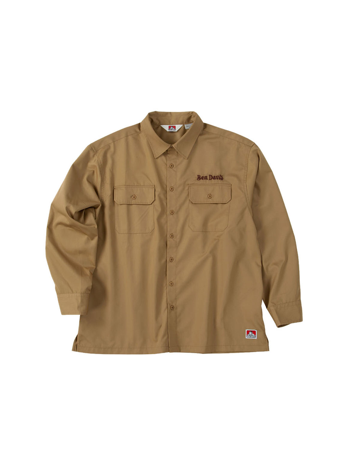 【大きいサイズ メンズ】BEN DAVIS(ベン デイビス)刺繍 胸フラップポケット サイドスリット ツイルワークシャツ 長袖シャツ カジュアルシャツ 3L/4L/5L/6L/ | BEN DAVIS | 04