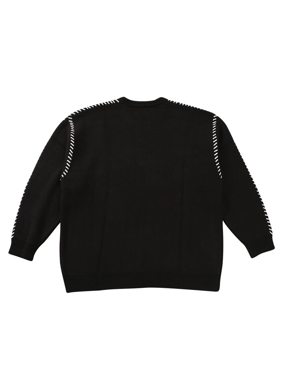 大きいサイズ ニット セーター メンズ  PLES(プレス) 7Gダブルジャガード ステッチ クルーネック 3L 4L 5L 6L カジュアル 青 赤 黒 春 秋 冬 |  | 07