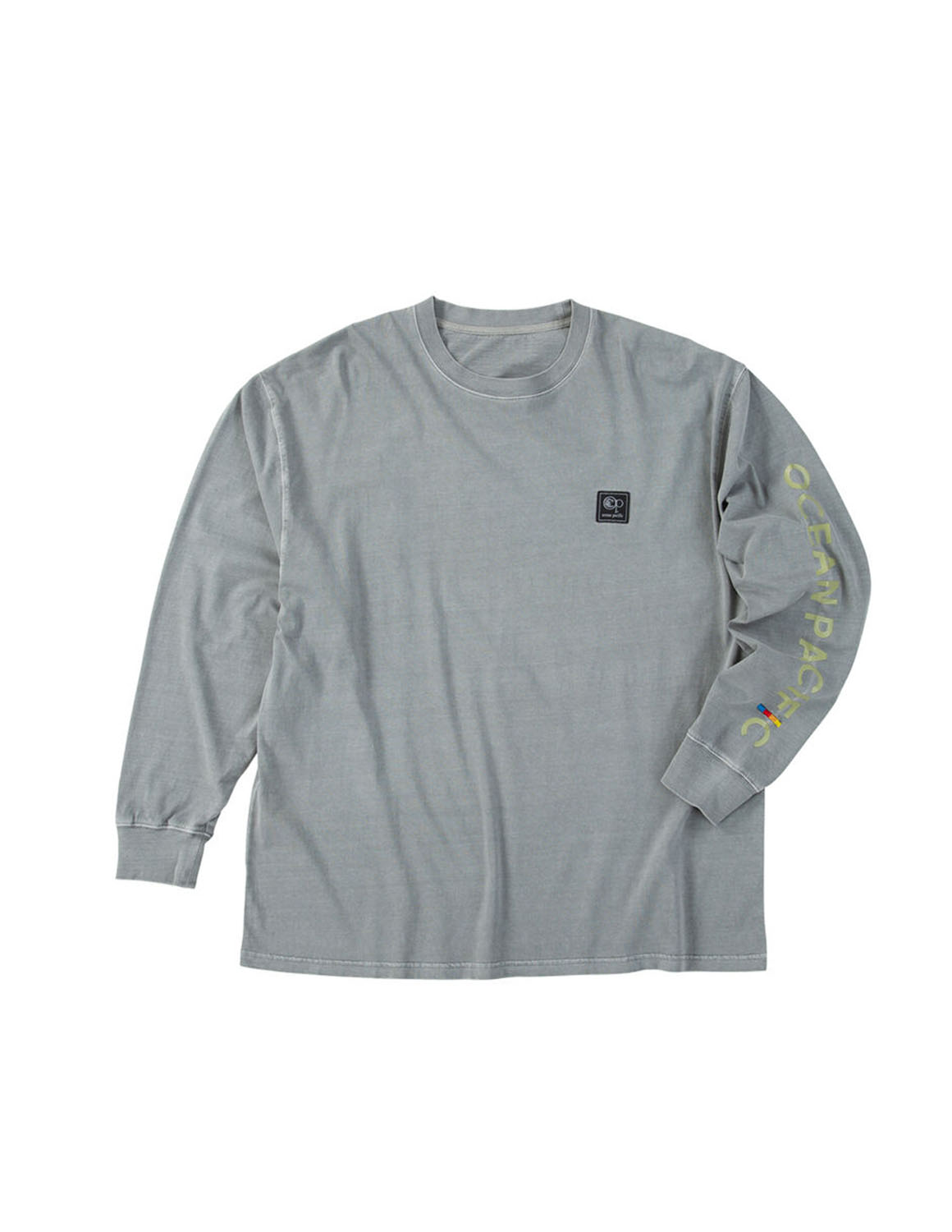 大きいサイズ 長袖Tシャツ カットソー メンズ OCEAN PACIFIC(オーシャンパシフィック) 天竺 ヴィンテージバイオウォッシュ バックプリント 袖口リブ 刺繍 | Ocean Pacific | 01