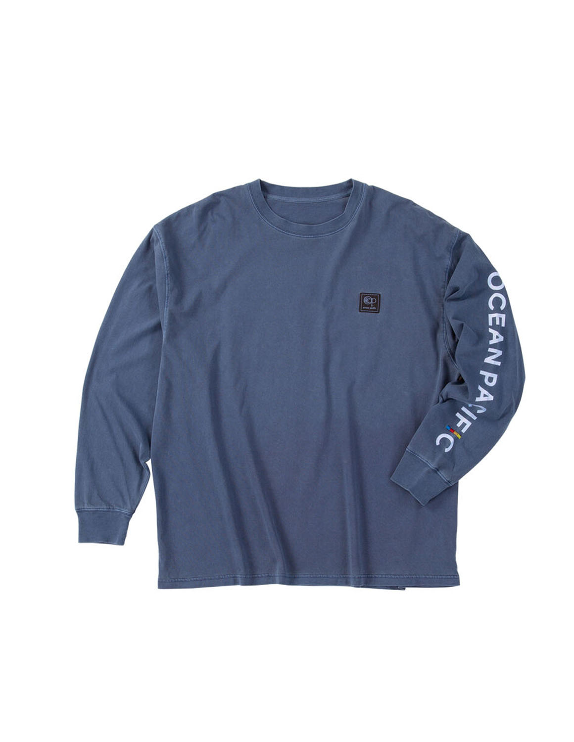 大きいサイズ 長袖Tシャツ カットソー メンズ OCEAN PACIFIC(オーシャンパシフィック) 天竺 ヴィンテージバイオウォッシュ バックプリント 袖口リブ 刺繍 | Ocean Pacific | 02