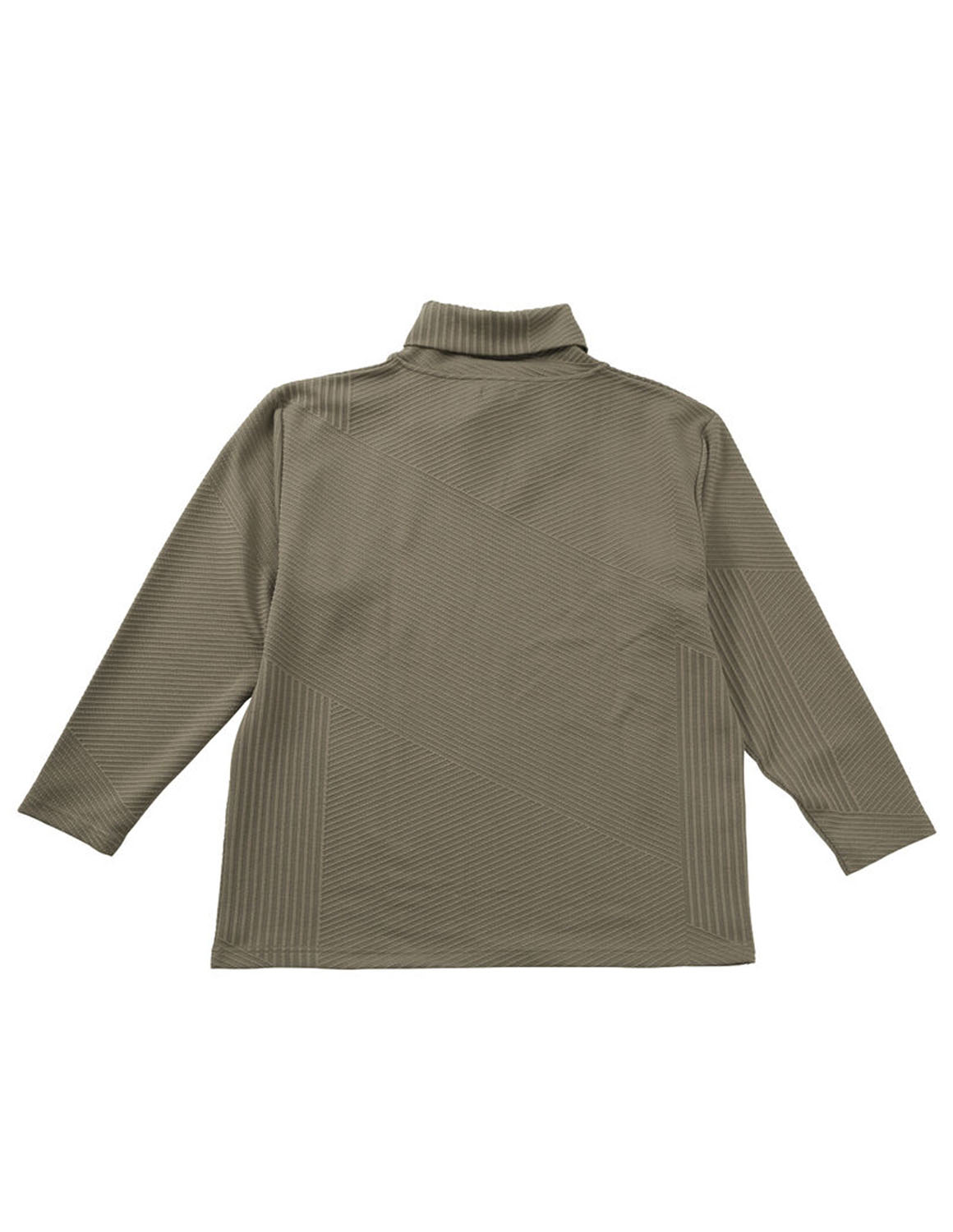 大きいサイズ 半袖Tシャツ カットソー メンズ 長袖  TETE HOMME(テットオム) バイアスパネル柄 ボリュームネック ストレッチ 襟元ループ 3L 4L 5L 6L 春 秋 冬 | TETE HOMME | 05