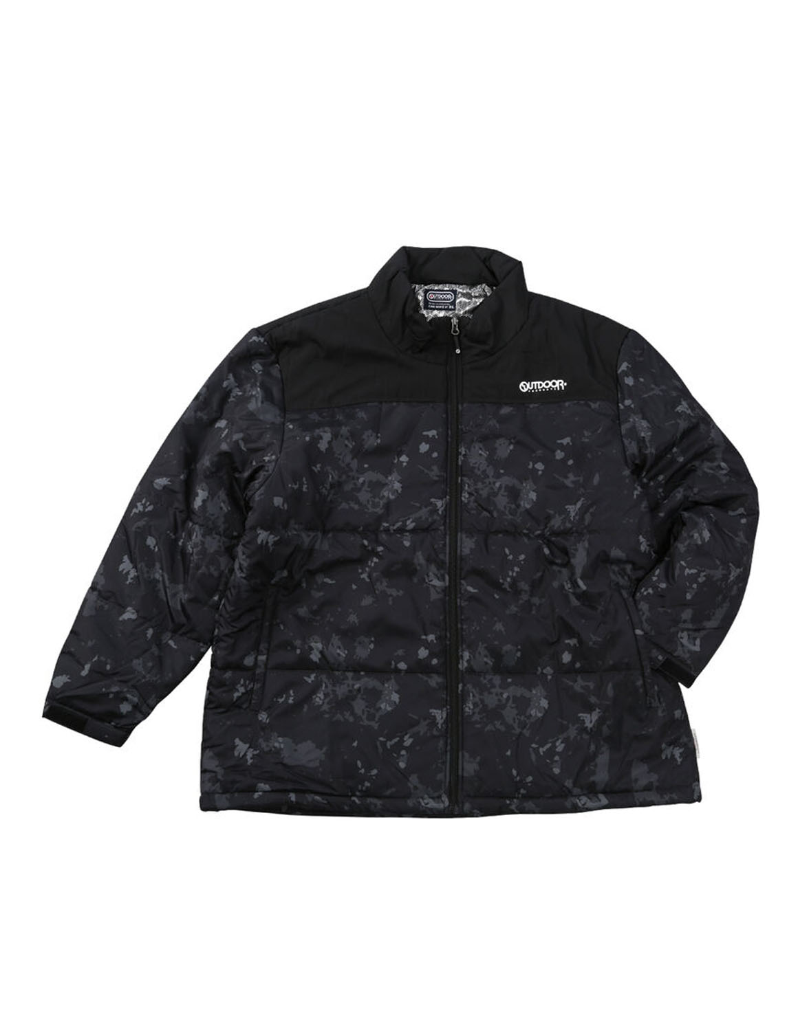 大きいサイズ 中綿コート メンズ  OUTDOOR PRODUCTS(アウトドア プロダクツ) デュスポ 背裏アルミ スタンドカラー 切替 総柄 3L 4L 5L 6L 7L 8L 緑 黒 春 秋 冬 | OUTDOOR PRODUCTS | 02