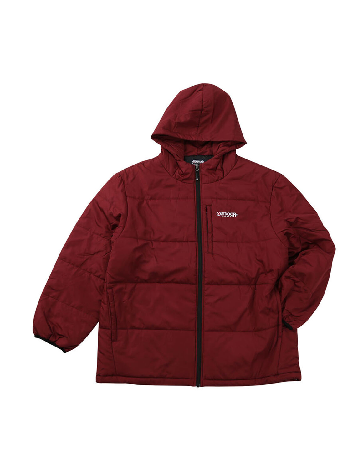 大きいサイズ 中綿コート メンズ  OUTDOOR PRODUCTS(アウトドア プロダクツ) デュスポ キルト フード スタンドカラー 刺繍 3L 4L 5L 6L 7L 8L 赤 緑 黒 春 秋 冬 | OUTDOOR PRODUCTS | 01