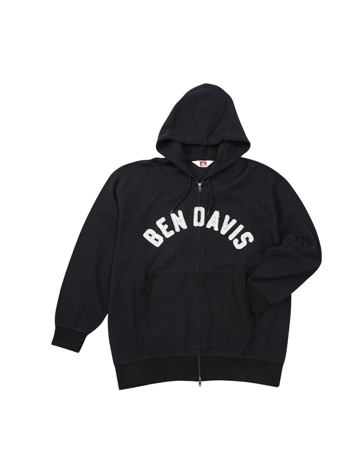 大きいサイズ パーカー メンズ フルジップ BEN DAVIS(ベン デイビス) ワッフル ワッペン ストレッチ サイドポケット フード 3L 4L 5L 6L カジュアル 春 秋 冬 | BEN DAVIS | 03