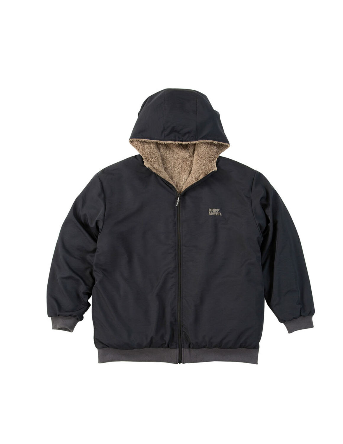 大きいサイズ パーカー メンズ フルジップジャケット KRIFF MAYER(クリフメイヤー) リバーシブル 2WAY ボアフリース スタンドカラー フード カジュアル | KRIFF MAYER | 03