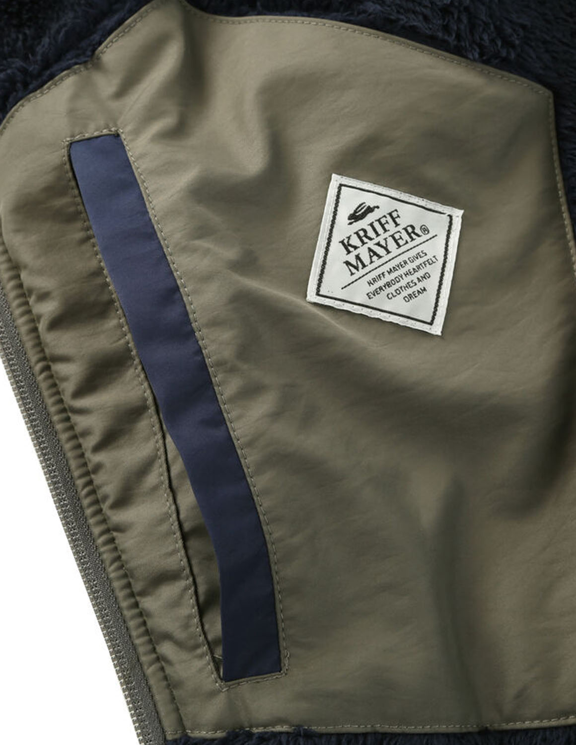 大きいサイズ パーカー メンズ フルジップジャケット KRIFF MAYER(クリフメイヤー) リバーシブル 2WAY ボアフリース スタンドカラー フード カジュアル | KRIFF MAYER | 11