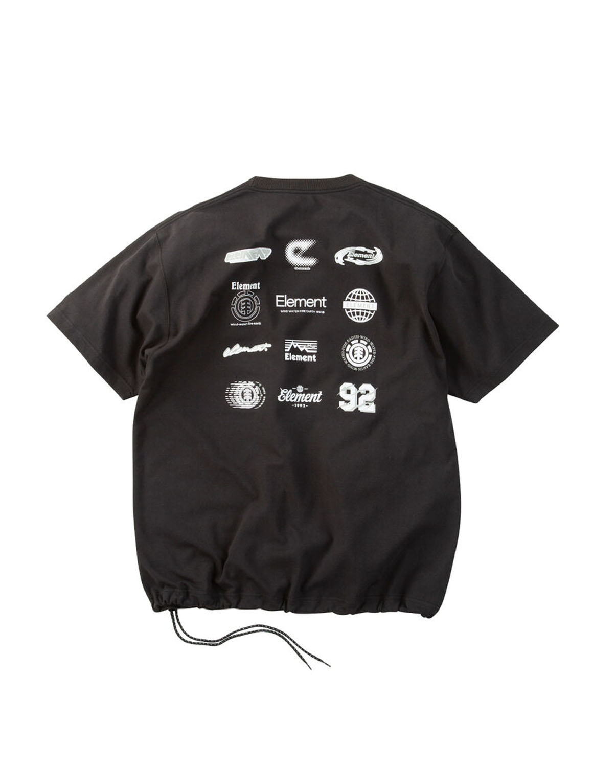 大きいサイズ 半袖Tシャツ カットソー メンズ ELEMENT(エレメント) DRY&HEAVY AUTHENTIC 裾ドローコード バックプリント 3L 4L 5L 6L カジュアル 白 黒 | ELEMENT | 02