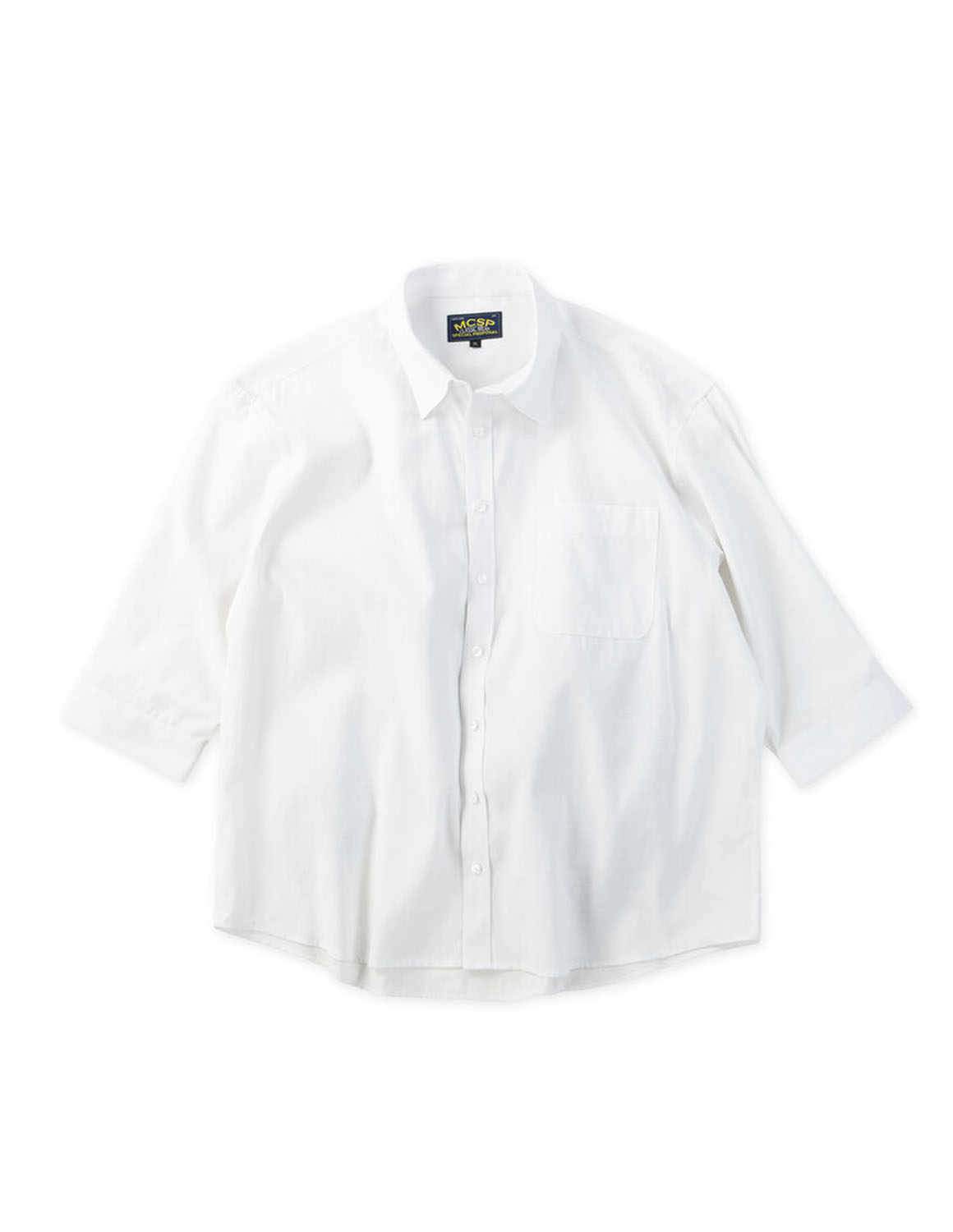 大きいサイズ 七分袖シャツ カジュアルシャツ メンズ レギュラーカラー TC麻スラブ 胸ポケット バックセンタータック 3L 4L 5L 6L 8L カジュアル 白 紺 春 夏 秋 |  | 01