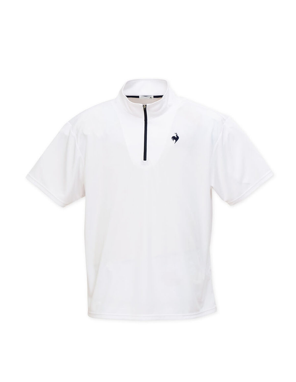 大きいサイズ 半袖シャツ メンズ LE COQ SPORTIF(ルコックスポルティフ) ハーフジップ 吸汗速乾 UVカット(UPF15) 刺繍 メッシュ エコペット 3L 4L 5L 6L 春 夏 | le coq sportif | 01