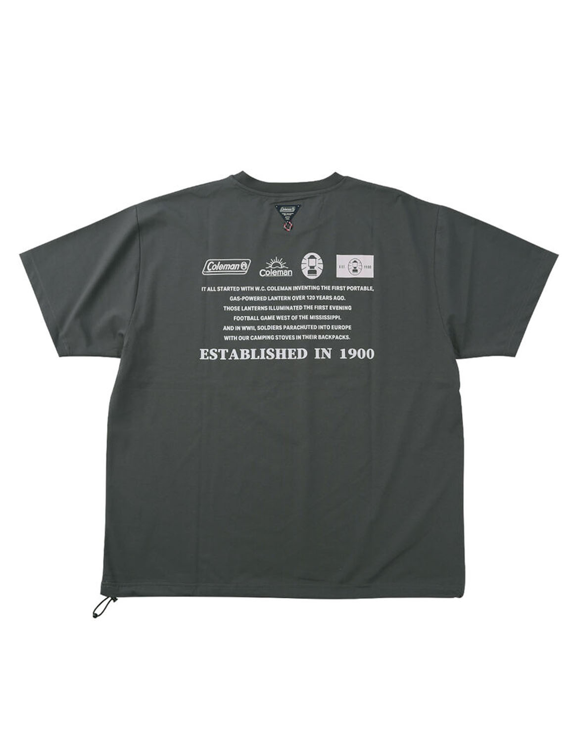 大きいサイズ 半袖Tシャツ カットソー メンズ Coleman(コールマン) 裾ドローコード バックプリント 3L 4L 5L 6L 8L カジュアル 春 夏 秋 | Coleman | 04