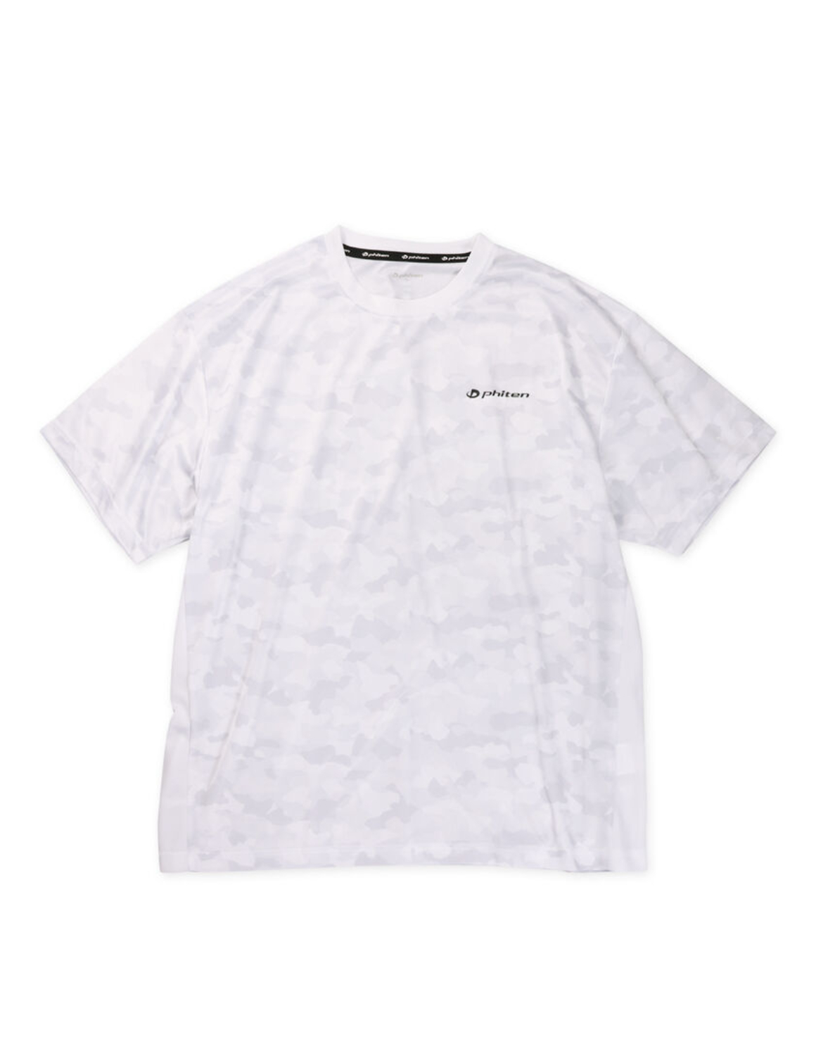 大きいサイズ 半袖Tシャツ カットソー メンズ Phiten(ファイテン) DRY 総柄 プリント 吸汗速乾 再帰反射 アクアチタン(襟裏テープ部分) 3L 4L 5L 6L 8L 春 夏 秋 | Phiten | 01