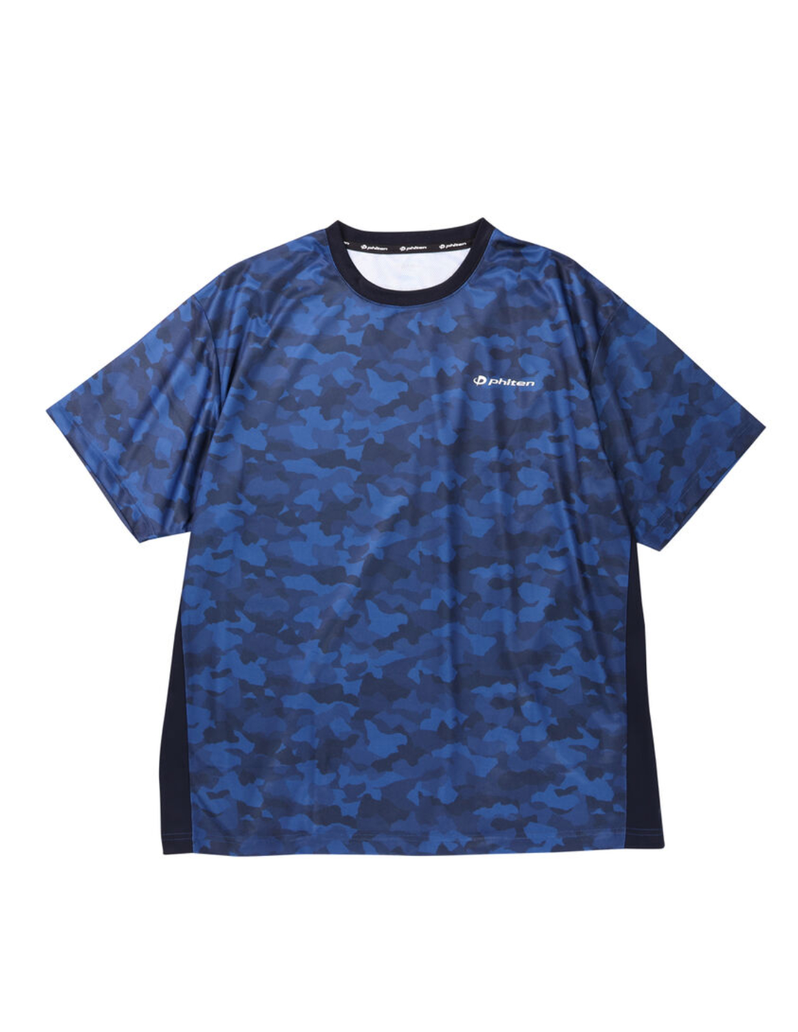 大きいサイズ 半袖Tシャツ カットソー メンズ Phiten(ファイテン) DRY 総柄 プリント 吸汗速乾 再帰反射 アクアチタン(襟裏テープ部分) 3L 4L 5L 6L 8L 春 夏 秋 | Phiten | 02