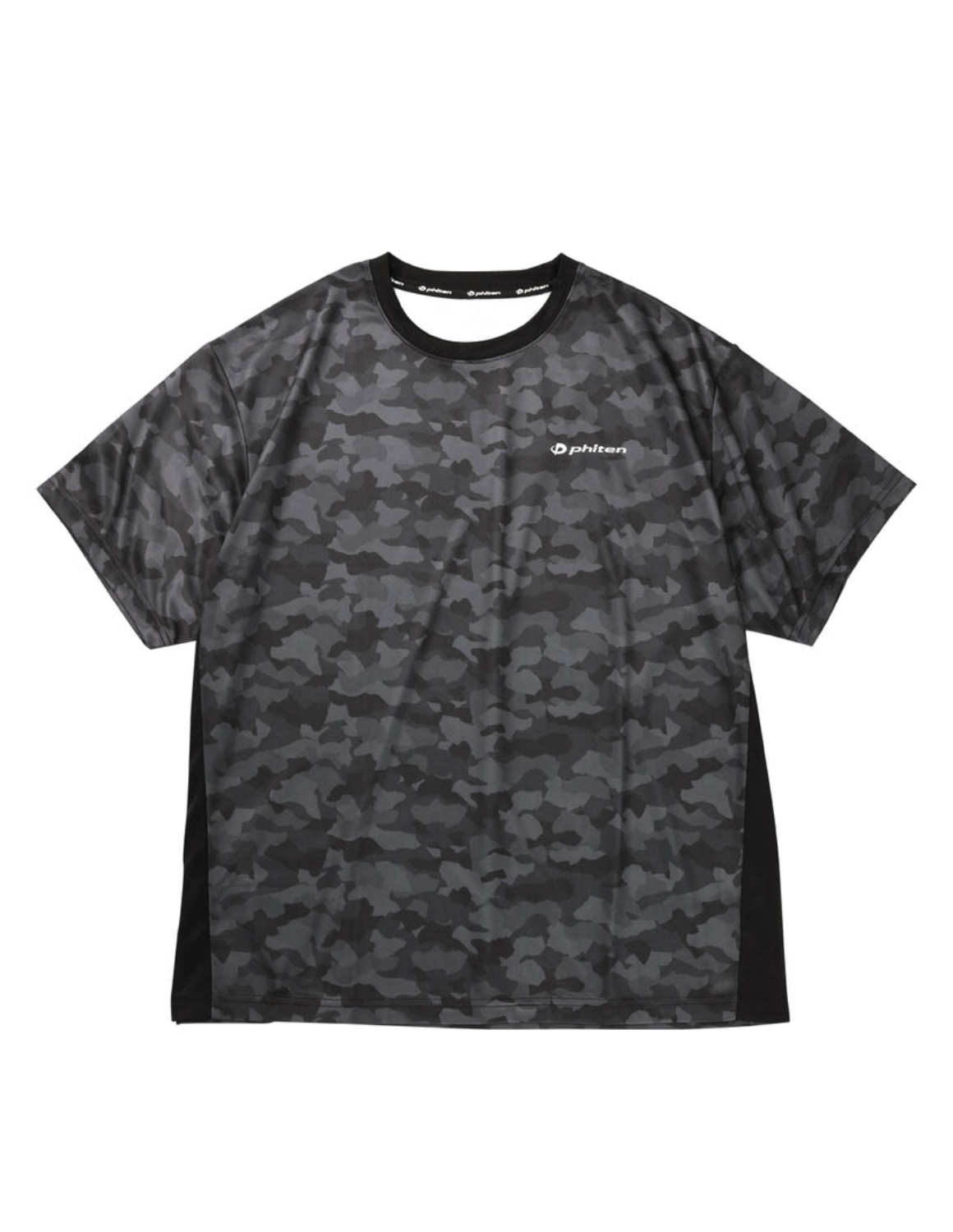 大きいサイズ 半袖Tシャツ カットソー メンズ Phiten(ファイテン) DRY 総柄 プリント 吸汗速乾 再帰反射 アクアチタン(襟裏テープ部分) 3L 4L 5L 6L 8L 春 夏 秋 | Phiten | 03