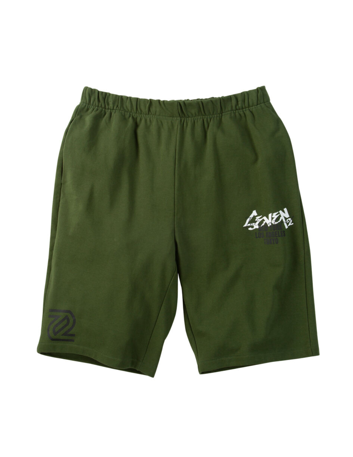 大きいサイズ ハーフパンツ メンズ SEVEN2(セブンツー) 裏毛 スウェット プリント ワッペン カジュアル 3L 4L 5L 6L 8L 緑 灰色 黒 春 夏 秋 | SEVEN2 | 02