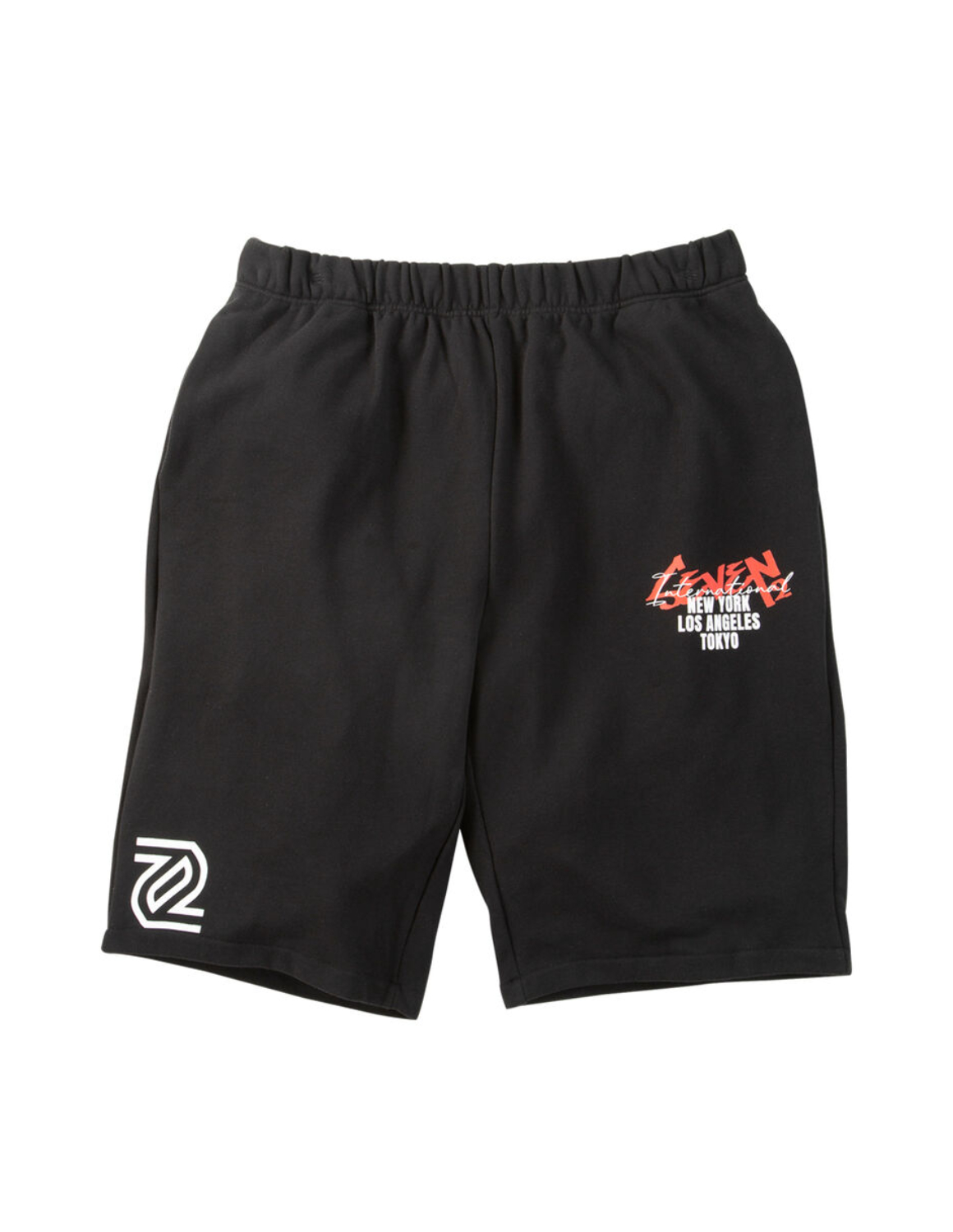 大きいサイズ ハーフパンツ メンズ SEVEN2(セブンツー) 裏毛 スウェット プリント ワッペン カジュアル 3L 4L 5L 6L 8L 緑 灰色 黒 春 夏 秋 | SEVEN2 | 03