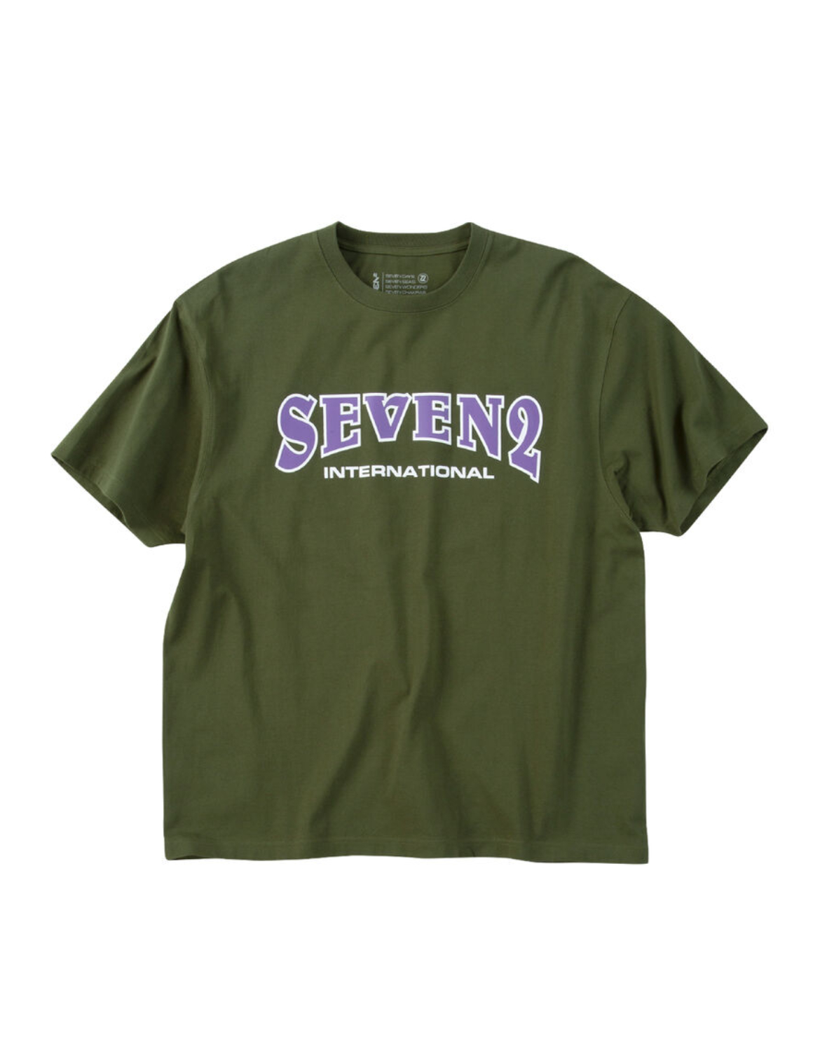 大きいサイズ 半袖 Tシャツ カットソー メンズ SEVEN2(セブンツー) 天竺 フロント バックプリント カジュアル 3L 4L 5L 6L 8L 緑 黒 春 夏 秋 | SEVEN2 | 01