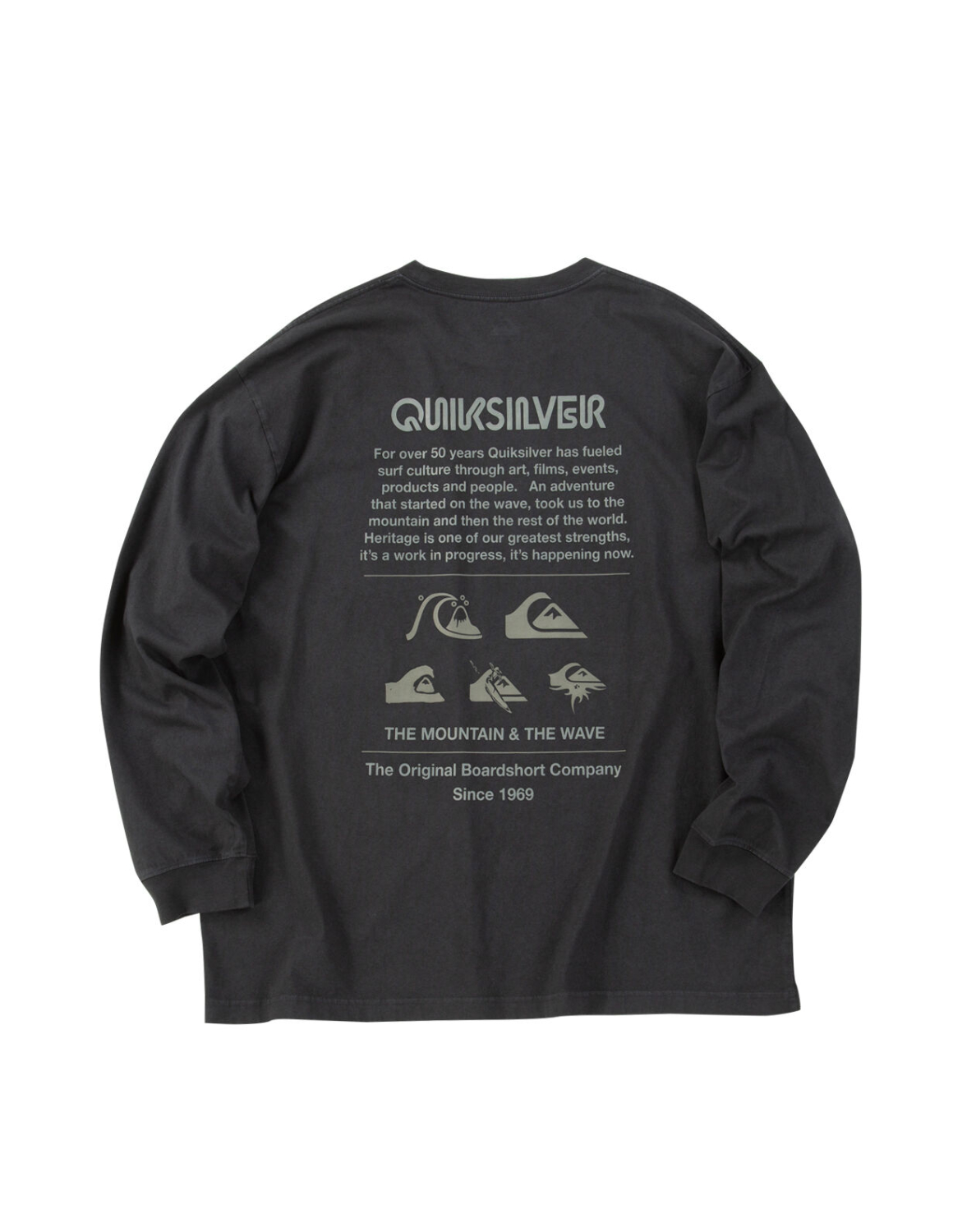 大きいサイズ 長袖Tシャツ カットソー メンズ Quiksilver(クイックシルバー) DNA POCKET バックプリント 胸ポケット リブ(袖口) カジュアル 3L 4L 5L 6L 白 黒 | Quiksilver | 02