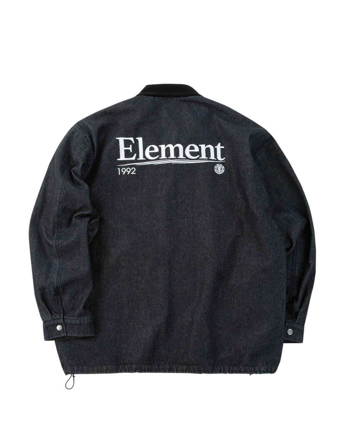 大きいサイズ メンズ デニムジャケット ELEMENT(エレメント) DENIM FIELD フルジップ サイドポケット 背面刺繍 裾ドローコード カジュアル 3L 4L 5L 6L 青 黒 | ELEMENT | 04