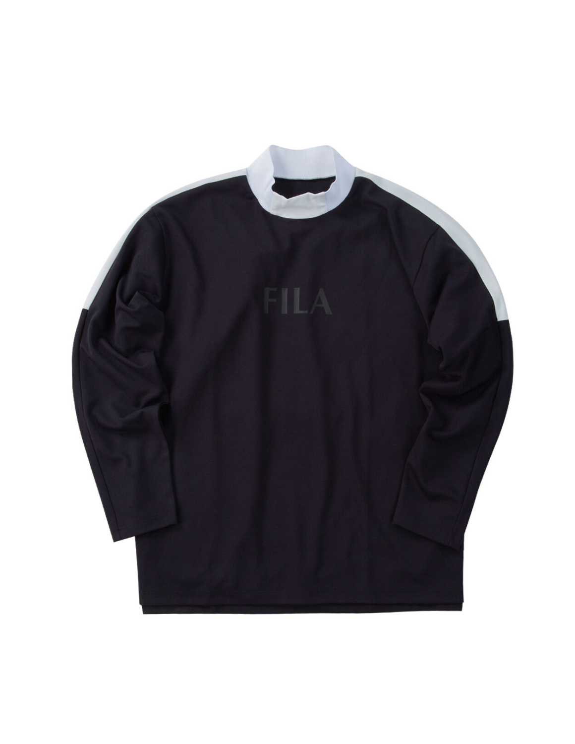 大きいサイズ 長袖 Tシャツ カットソー メンズ FILA GOLF(フィラゴルフ) 鹿の子調 ストレッチ モックネック プリント 刺繍 吸汗速乾 UVカット スポーツ | FILA GOLF | 02