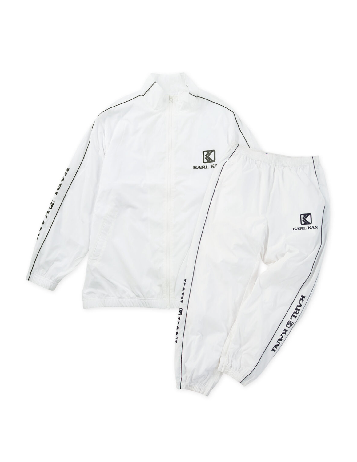 大きいサイズ 長袖 上下セット KARL KANI(カール カナイ) 裏メッシュ ブレーカーセット フルジップ スタンドカラー バックプリント メッシュ裏地 撥水加工 | Karl Kani | 01