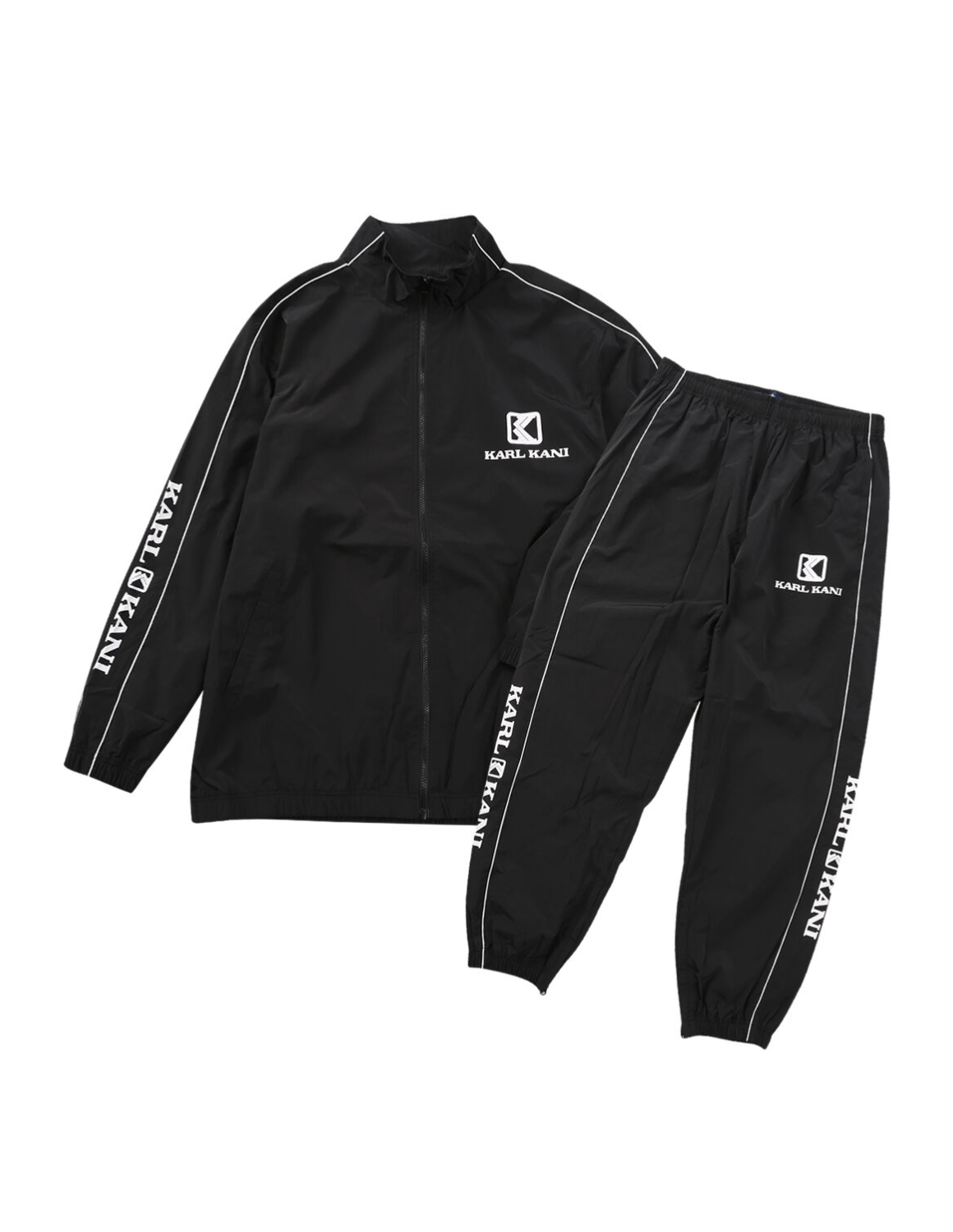 大きいサイズ 長袖 上下セット KARL KANI(カール カナイ) 裏メッシュ ブレーカーセット フルジップ スタンドカラー バックプリント メッシュ裏地 撥水加工 | Karl Kani | 02