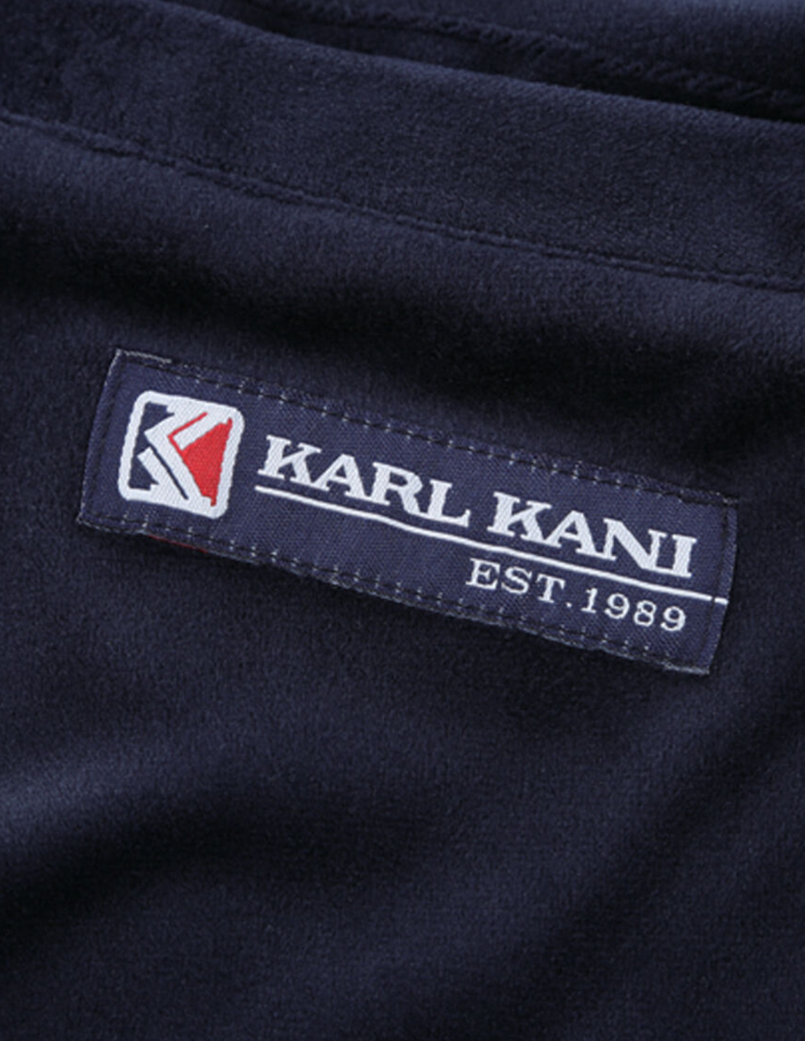 大きいサイズ 長袖 上下セット KARL KANI(カール カナイ) ベロアセット フルジップ スタンドカラー サイドポケット ラグラン袖 背面刺繍 カジュアル | Karl Kani | 15
