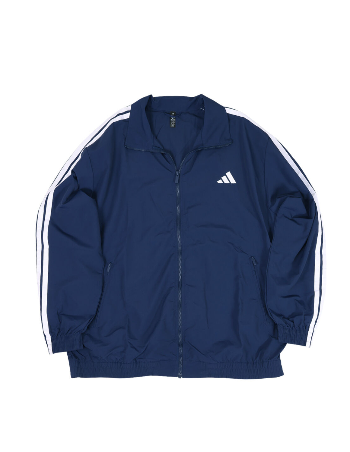 大きいサイズ 長袖 メンズ ジャージ トップス adidas(アディダス) 3ST WVウーブントラックジャケット フルジップ スタンドカラー サイドポケット 袖口・裾ゴム | adidas | 01