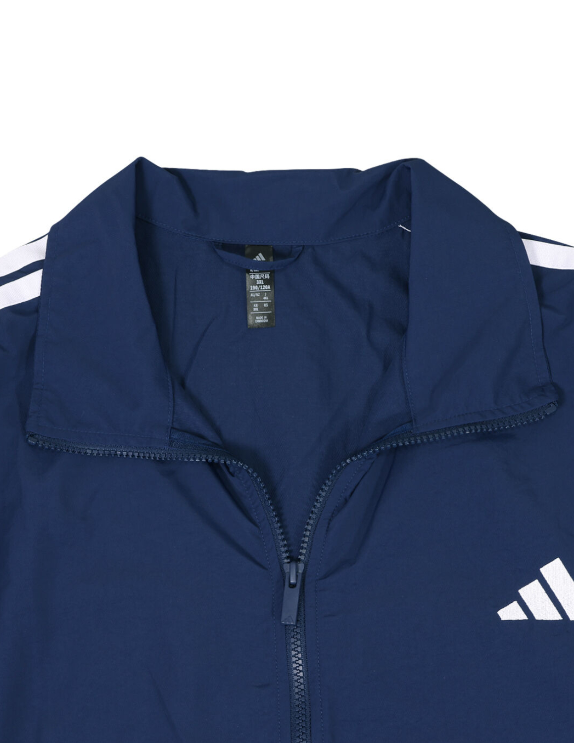 大きいサイズ 長袖 メンズ ジャージ トップス adidas(アディダス) 3ST WVウーブントラックジャケット フルジップ スタンドカラー サイドポケット 袖口・裾ゴム | adidas | 04