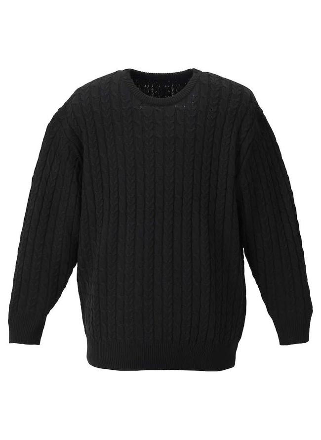 大きいサイズ ニット セーター メンズ クルーネック アクリル 3L 4L 5L 6L カジュアル 橙 黒 白 秋 冬 |  | 01