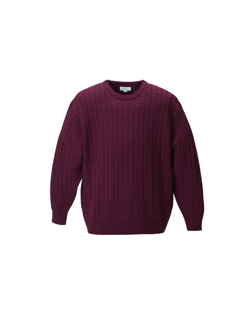 大きいサイズ ニット セーター メンズ 7G Timely Warning (タイムリーワーニング) ケーブル クルーニット 3L 4L 5L 6L  カジュアル 白 赤 黒 春 秋 冬 |  | 02